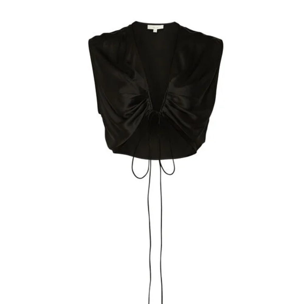 THE SEI Draped Crop Top